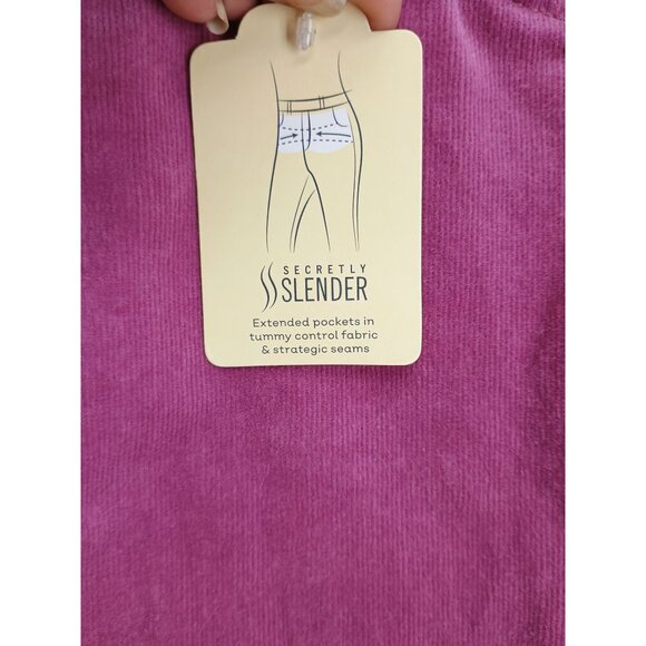 St Johns Bay Womens Bordeaux Rose Pink Corduroy Midi Skirt 12P - Picture 8 of 12